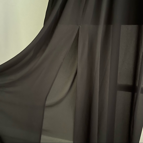 NWT Show Me Your Mumu S Black Jolie Sheer Slip Dress Maxi Chiffon Low Back - Picture 11 of 13